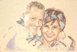 Michael Schumacher and Michelle Mouton