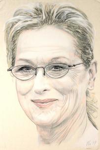 Meryl Streep in spectacles